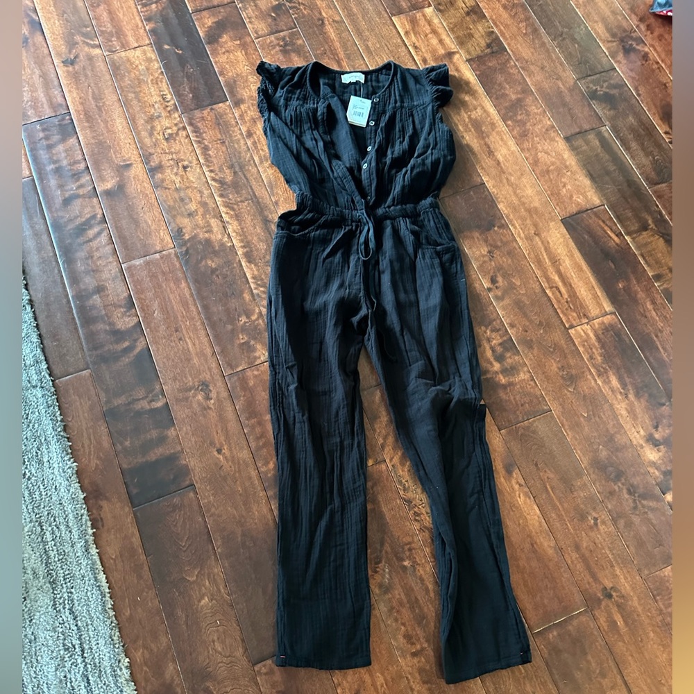 Xirena Loghan gauze cotton black jumpsuit small
